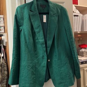 Talbots Green Linen Blazer NWT
